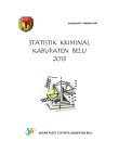 STATISTIK KRIMINAL KABUPATEN BELU 2013